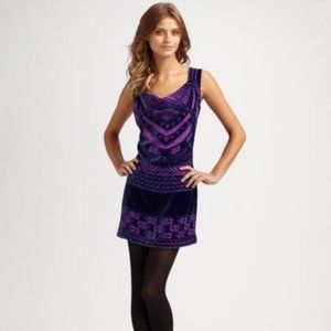 Nanette Lepore Jewel Purple Velvet Mini Dress 6